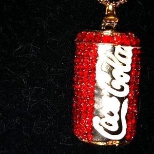 Pop Culture Half Coke Can Pendant Necklace